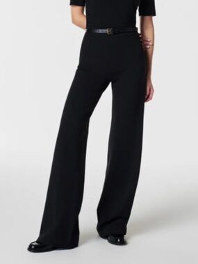 SPANX PerfectFit Smooth Ponte Wide Leg Pant in Black size XL
